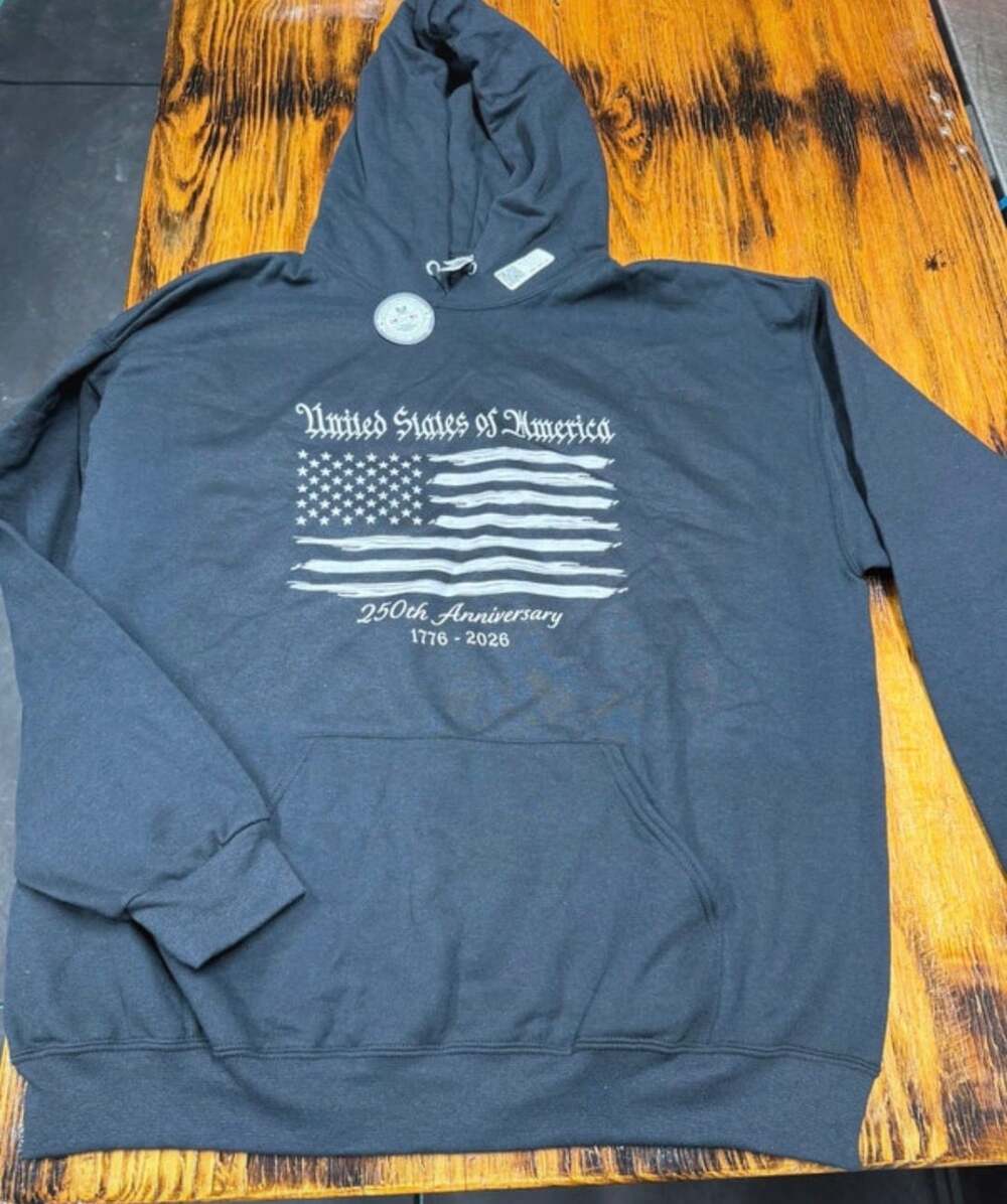 Jerzees USA 250th Anniversary Hoodie Size XL Black Pullover